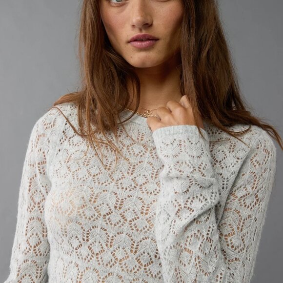 American Eagle, Long-Sleeve, Knit, Large, Bodysuit, CREAM COLORED, NEW WITH TAG - Picture 3 of 15